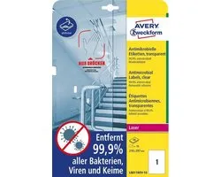 Avery Etiketten Zweckform Antimicrobieel 297 X 210 Mm 10 Stuks