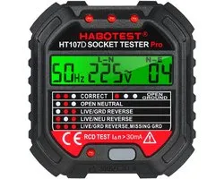 Stopcontacttester Met Digitaal Display Habotest Ht107D