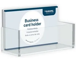 PORTE-CARTES DE VISITE OPUS 2 ACRYL - adapté au format carte HxL 55x95mm - acrylique transparent transparent - idéal pour la présentation de cartes de visite