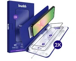 2-Pack Screenprotector Geschikt voor Samsung Galaxy A56 - Buddi Easy Fit Tempered Glass met Installatietray - 9H+ Gehard Glas - Case Friendly Glasplaatje - Eenvoudige montage