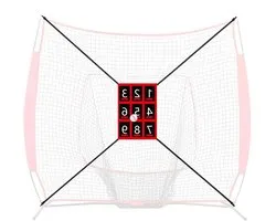 Honkbal Pitching Net - Softbal Trainingsnet - Vaardigheden Verbeteren - Verstelbare Riemen - 70 x 49 cm - Zwart