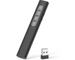 Clicker PowerPoint pour présentation, télécommande de présentation sans fil 2,4 GHz, pointeur de présentation, clicker PPT, avanceur de diapositives, clicker d'ordinateur, support hyperlien volume