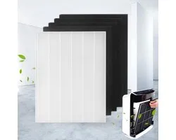 Set van 4 Actieve Koolstof Pre-Filters en 1 HEPA Filter voor Winix Luchtreinigers 115115 5300 5500 - Verbetert Luchtkwaliteit en Vermindert Allergenen