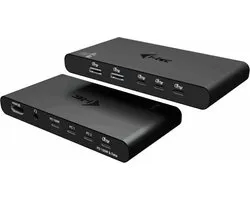 I-tec USB-C – KVM – Docking Station – 1 x HDMI – 2 x USB-A – Audio IN/UIT – 3 x USB-C – Voor 2 laptops
