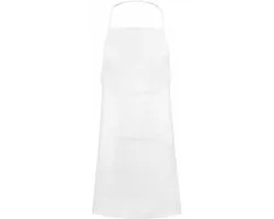 Tablier de cuisine Benza Apron - 60 x 80 cm - Qualité Budget - Wit - Katoen