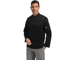 Whites Vegas Chef's Jacket Noir - Manches longues - Taille M