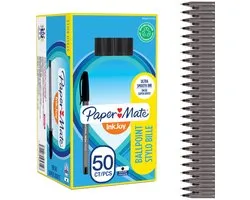 Paper Mate InkJoy 100ST-balpennen | Medium punt (1,0 mm) | Zwart | 50 stuks