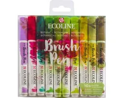 Talens Ecoline Brush Pen - 10 stuks - Botanisch