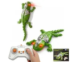 Jojoy - Bestuurbare RC Auto - Muurklimmende Gekko - Oplaadbaar robotspeelgoed met afstandsbediening - Realistische hagedissenvorm - Met LED-verlichting - CLIMBKO