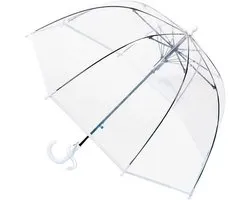 Chesoon Clear Dome Bubble Umbrella Auto Open with Easy Grip Curved Handle Transparent Surface for Boys Girls Age 3-8