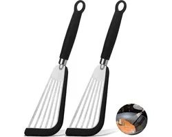 Siliconen Spatel Set - 2 Stuks, Hittebestendige Keukenhulpmiddelen voor Non-Stick Kookgerei