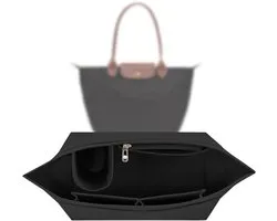 GELLDG Tassenorganizer - Tascheninnenorganizer - Multi-Pocket Handbag Organizer - Geschikt voor Longchamp Pliage L en Andere Grote Tassen - Stof - 28x17x25cm