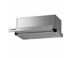 Hotte aspirante sous plan Heinner – Télescopique – 60 cm – 611,7 m³/h – 2 niveaux de puissance – Éclairage LED– Filtre à graisse en aluminium – Garantie 5 ans – Acier inoxydable