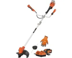 Dual Power Accu bosmaaier POWDPGBCS1 -2 in 1 maaier en grastrimmer van 40 V, Met accu en lader, ruggedragen, tuingereedschap
