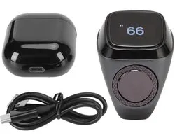 Tally Counter, Oplaadbare Tally Counter Ring BT5.1 Handheld Number Click Counter Digitale Finger Counter Ondersteuning voor IQibla APP met 0.49in Scherm (18MM)