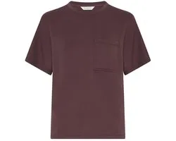 MSCH Copenhagen Mschharissa Ima Q Ss Sweatshirt Tops & T-shirts Dames - Shirt - Bordeaux - Maat XS/S