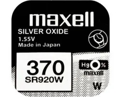 MAXELL 370 - SR920W - Zilveroxide Knoopcel - horlogebatterij - 2 (twee) stuks