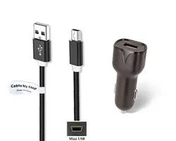 OneOne 2.1A Auto oplader + 1,0m sterke Mini USB snoer. Autolader adapter past op Nextbase dashcam 101 Go, 112, 202 Lite, 212, 302G Deluxe, 312, 312GW, 402G, 412GW, 512, 512GW, Duo