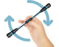 EZLife Spinning Pen Blue - Fidget Pen -Stress Relief Pen- Roterende Pen - 0.5mm Balpen Pen Spinner - Freestyle Pen - Weighted Spinner Pen