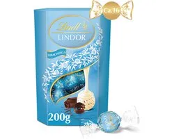 Lindt LINDOR Stracciatella chocolade bonbons 200g - 16 zacht smeltende witte chocolade bonbons - Kerstcadeau