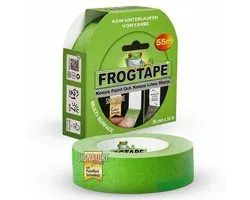 FrogTape Multi-Surface - Fijncrêpe schilderstape / Afplaktape - 36 mm x 55 m met PaintBlock technologie voor extra scherpe verfranden - Universeel gebruik op diverse ondergronden binnen en buiten - Schoon te verwijderen en voor watergedragen verf