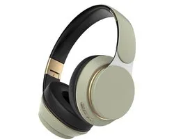 Bluetooth over-ear hoofdtelefoon, draadloze opvouwbare stereohoofdtelefoon, draadloze geluidsisolerende hoofdtelefoon met ingebouwde microfoon, on-ear hoofdtelefoon geschikt voor mobiele telefoons/tablets/computers, groen.