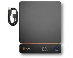 Balance de cuisine de précision BRCKS - Précision 0- Rechargeable par USB - Jusqu'à 5 kg - Fonction tare - Affichage LED numérique - Zwart / Oranje