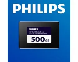 Disque SSD interne Philips — 2,5" SATA III — 500 GB — S130 Ultra Speed ​​​​— vitesse de lecture jusqu'à 550 Mo/s — vitesse d'écriture jusqu'à 510 Mo/s