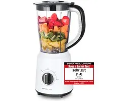 Emerio Blender 1.5L - Smoothie Maker met 2 Snelheden - RVS Messen en Vaatwasmachinebestendig - 500W - Blender-to-Go BL-124816.7 - Wit