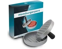 ProudProducts Hamburgerpers met 100 Wax Papiertjes – Hamburgermaker – Hamburger Pers - BBQ Accesoires - RVS