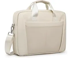 13-14,5 Inch Laptop Schoudertas Business Koffertje Waterbestendig Computer Messenger Tassen Compatibel met MacBook Pro 14, MacBook Air 13 M4 2025, Chromebook, IdeaPad, Vivobook 14, Parel Wit