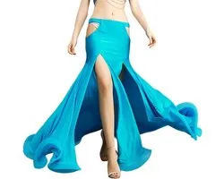 Sexy Slim Belly Dance Rok met Split en Hollow Design - Perfect voor Dansoptredens en Feestjes, Maxi Jurk voor Vrouwen
