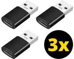 ThunderGold 3x USB naar USB C Adapter - USB C naar USB Adapter - USB A naar USB C Converter - USB A naar USB C Female