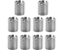 Pack of 20 M8 to M10 Thread Adapters - Stainless Steel Nut Reducer - Thread Insert for Screw and Cap Conversion for Car Repair - Sanitary - Industrial