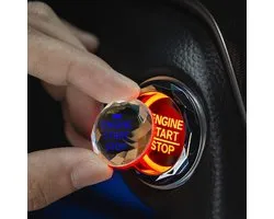 Car Engine Ignition Start/Stop Button Cover, Car Ignition Button Decorative Ring Sticker, Crystal Start Button - ShopVlot