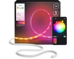 Extension de bande LED Philips Hue Flux - 2 mètres de bande d'extension - Installation facile - Lumière blanche et colorée - Technologie Chromasync™