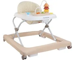 MamaLoes Loopstoel met Speelbord - Loopwagen - Baby Walker - Baby Jumper Speelgoed - Looptrainer - Mikko Beige