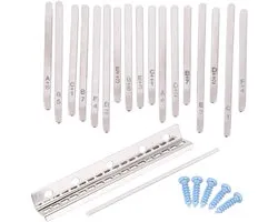 Klaviertasten Set Kit, Professioanl Qualität, 17 Edelstahl-Tasten, Bridge Saddle für Kalimba Thumb Piano DIY, Handmade Music, Professionals, Education