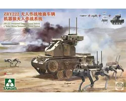 Takom Modelbouwpakket Militaire voertuigen - 2223 ZRY-222 Unmanned Combat Ground Vehicle met Robot Wolves - Chinees Militair Voertuig Plastic - 1:35 - Modelbouw
