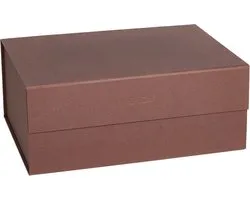 Boîte de rangement Hako caramel 25x33cm