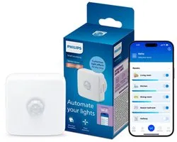 Philips Smart Lighting - Bewegingssensor - Voor binnen - Werkt op batterijen - Wit - Werkt met de WiZ app - Wifi