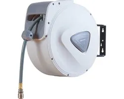 Persluchtslang met haspel Nassau wit en grijs 20+2 m pro.tec