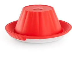 Lékué Puddingvorm - met Keramisch bord - Red
