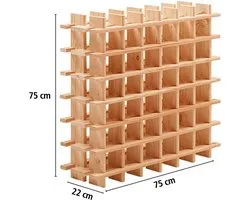 Porte-bouteilles Pin Brun Astigarraga (75 x 22 x 75 cm)
