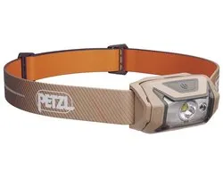 Petzl Tikka Core - Lampe frontale - 450 lumens - Compacte et rechargeable - Pour le camping, la randonnée et le vélo - Marron
