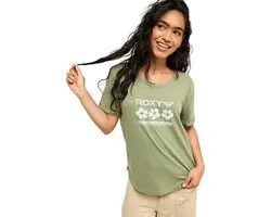 Roxy Vl Ocean Wave Re T-shirt Met Korte Mouwen Groen S Vrouw