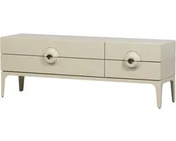 WOOOD Merge Tv Meubel - Eucalyptus hout - Dust/Beige - 57x160x44