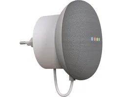 Support Google Nest Mini - Support mural Enceinte intelligente - Rangement Équipement audio - Installation facile - S.o. - Blanc