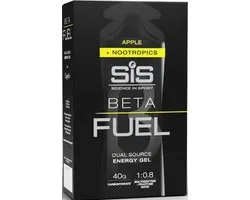Science in Sport - SIS Beta Fuel - Dual Source Energy Gel Nootropics - Apple smaak - 1 : 0,8 Maltodextrine Fructose verhouding - 40 gram koolhydraten per gel - 6 x 60ml