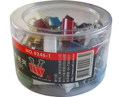SDI #02460 - Foldback Papierklem - 19mm - Assorti kleuren - 36 stuks